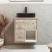 Hudson Reed Hoxton Meuble sous vasque suspendu 60cm Chêne clair avec étagère ouverte, éclairage LED et vasque à poser rectangulaire Graphite