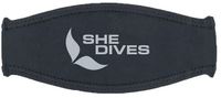 Mares She Dives Trilastic Tape Duikmasker Neopreen Band Blue Fog