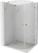 Mexen Lunar douchecabine halfronde draaiend links 90 x 80 cm, transparant, or