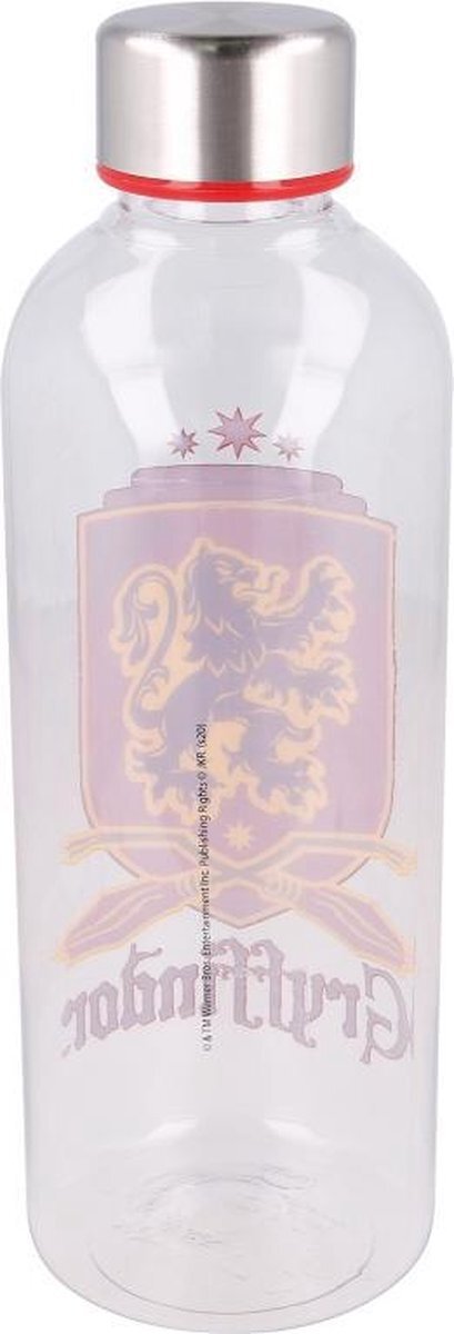 Star Harry Potter Gryffindor grote drinkfles - Waterfles - 850 ml - 22 cm - Plastiek multi