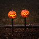 OEM Halloween 2-delige pompoenlampen set, warmwitte LED's, hars, 40 cm, met timer