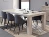 Table à manger rectangulaire KENNY 226 cm chêne millénaire clair avec pieds en L