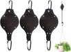 Tuyau d'arrosage, avec enrouleur de plantes, pour paniers de jardin, 3 pièces, noir, plastique