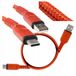 GSM Hurt Serie - Snel Opladen USB-C Kabel - 1m - Nylon - Rood