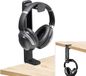 2-in-1 Kopfhörerhalterung, Schreibtischhalterung für Gaming-Headset, höhenverstellbar und drehbar, mit Klemme, schwarz