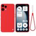 Nothing Phone (3a) Lite coque en silicone liquide avec dragonne - Rouge