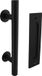 Intersteel Poignée de porte Modèle T Ø25x305 mm avec poignée de porte coulissante 220x60 mm noir