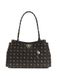 GUESS Emelie Logo Girlfriend Carryall Espresso Logo marron foncé sac bandoulière