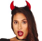 Sans marque Cornes de diable - 2x - rouge - plastique - thème Halloween