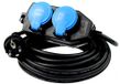 AS Schwabe 860602 rallonge, quadruple, 250 V/16 A, câble de 10 m, IP 44, utilisation : extérieur