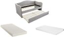Vente-unique Bedbankje fluweel lichtgrijs 90 x 190 cm