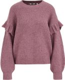 WE Fashion Dames gebreide trui met ruches