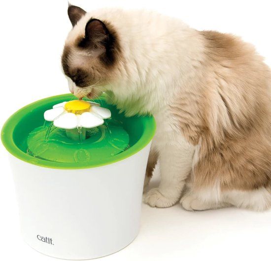 Catit Drinkfontein Kat Bloem - Senses 2.0 Flower - Wit Groen - 3 L
