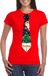 Bellatio Decorations Shoppartners Bv Fout kersttrui t-shirt - rood - met kerstboom stropdas print - voor dames M