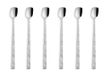 Amefa FELICITY Latte Macchiato lepel/longdrinklepelset, 6-delig, hoogwaardige lepel, lang, gehamerd, lepel longdrink in hamerslagdesign, 18/0 roestvrij stalen bestek, vaatwasmachinebestendig