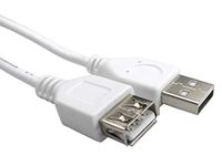 RS PRO USB-kabel, USBA/USBA, 3 m USB 2.0, wit