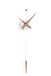 Design Nomon Design Wandklok, Wit, Eiken, Ø 28 x 63 cm