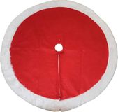 HEITMANN DECO - Ronde stoffen boomdeken - bescherming tegen dennennaalden - dennenboomonderlegger - Kerstmis - rood, wit