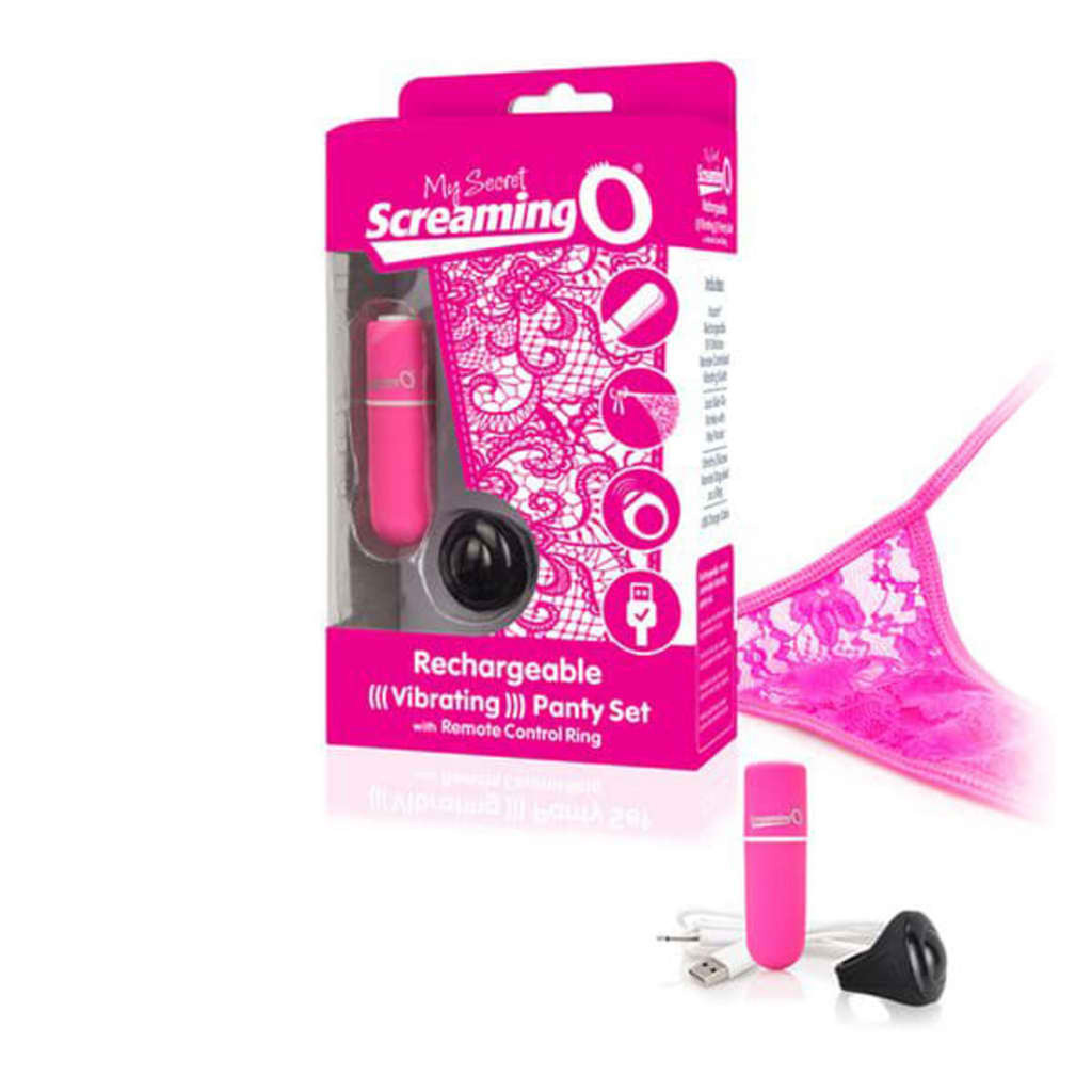 - Charged Remote Control Panty Vibrator Roze The Screaming O 12778