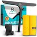 Bath4U Essuie-glace de douche Ordeno, 27,5x22cm, Noir, Acier inoxydable, avec support
