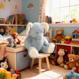 Sunkid Pluche Olifant Zittend 60cm