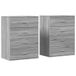 vidaXL Dressoir 60x39x80 cm Bewerkt Hout Grijs Sonoma