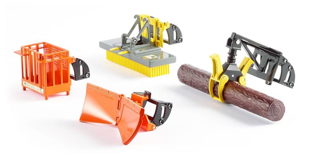 SIKU 3661 1:32 Frontlader met Accessoires - Geel/Oranje