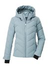 killtec KSW 31 Wmn Ski Qltd Jckt dames Ski-jack/gewatteerde jas/functionele jas in donslook met capuchon en sneeuwvanger