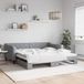 vidaXL Schlafcouch mit Ausziehbett 100x190 cm Stoff Hellgrau