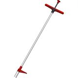 Meister Onkruidsteker, 97 cm, voor diep onkruid, zonder bukken en rugvriendelijk, licht en robuust aluminium, met treprand, tuinklauw, onkruidverwijderaar, paardenbloemsteker