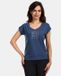 Kilpi Dames T-shirt Roane-W Blauw Polyester Korte Mouw Maat 36
