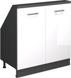 Vicco Rion Kast voor schuine wand – met 2 deuren Wit hoogglans/antraciet