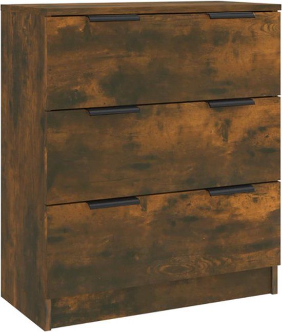 vidaXL Dressoir 60x30x70 cm bewerkt hout gerookt eikenkleurig