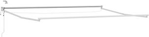 vidaXL - Électrique - Auvent - Cadre - avec - LED - et - Capteur - de - vent - 4 - x - 2 - m - Blanc