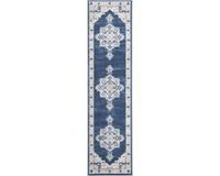 Safavieh Traditioneel Geweven Binnen Vloerkleed, Brentwood Collectie, BNT865, Navy & Creme, 61 X 244 cm