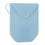 APLI 18830 Siliconen gezichtsmaskerhouder met knoopsluiting in blauw