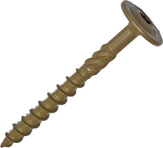 Woodies tellerkopschroeven 8.0 x 100 mm - staal - gecoat - TX40 (50 stuks)