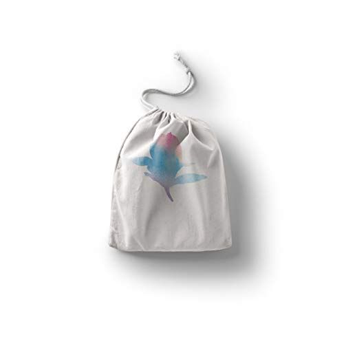 Bonamaison Bedrukte katoenen tas met trekkoord - 20 x 30 cm