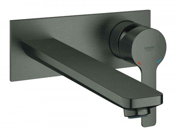 GROHE Lineare Wastafelkraan 3 Gats - Brushed Hard Graphite - Grijs