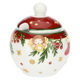 THUN Suikerpot met lepel van porselein, collectie kerstverrassingen