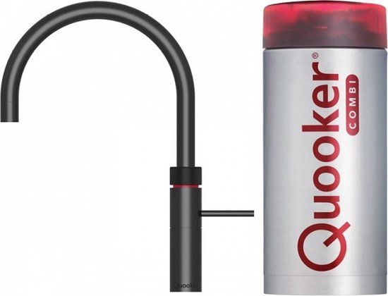 Quooker Fusion Round Black Boiling Water Tap with Combi+ Reservoir - Black