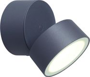 LUTEC Trumpet - LED wandlamp voor buiten - Draaibare lamp - Premium aluminium - 900Lm krachtig licht - 4000K helder wit licht - IP54 extra weerbestendig - Donkergrijs