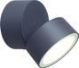 LUTEC Trumpet - LED wandlamp voor buiten - Draaibare lamp - Premium aluminium - 900Lm krachtig licht - 4000K helder wit licht - IP54 extra weerbestendig - Donkergrijs
