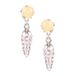 Otazu Boucles d'oreilles Romantiques Rose Argenté Cristal Swarovski Adultes