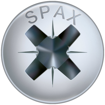 Spax Universeel schroef, 3 x 25 mm, 1000 stuks, volledig schroefdraad, bolkop, kruiskop Z1, S-punt, WIROX - 0231010300255