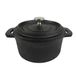 Garcia de Pou Cocotte met Deksel, Strijkijzer, Zwart, Ø 10(12,9) x5 CM