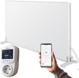 Vultec Infrarood Verwarmingspaneel P800IQP - 800 Watt met IQP Wifi thermostaat - Elektrische verwarming - Vrijstaand - Wit