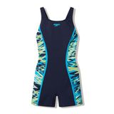 Speedo Hyperboom Spl Muscleb Legsuit Dames - Badpak met Pijpjes Dames en Muscleback - Chloorbestendig Sportbadpak Dames - Kleurvast Zwempak Dames - Zwart/Groen - 46