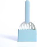 OEM Kivora B.V. Kattenbakschep, filter, kattenbakvulling, kattenpoepreinigingsgereedschap, hoogwaardig ABS-kunststof, duurzaam en gemakkelijk te reinigen, 1 stuk (bodem), Blauw
