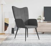 Fauteuil de relaxation Maison Exclusive, gris foncé, rembourré